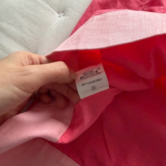 Staud M Allori Pink Linen Shift Dress Wave Hem - Picture 11 of 11